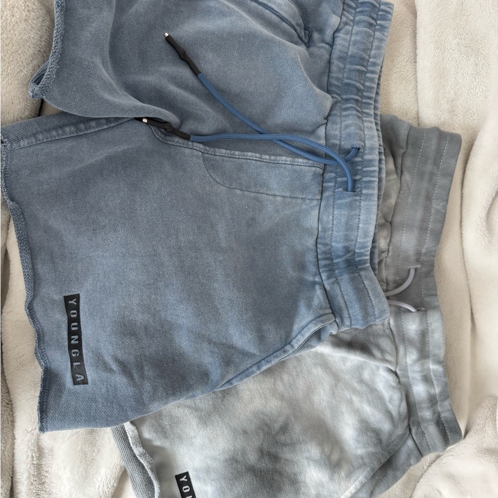 YoungLA Blue Athletic Shorts Relaxed Fit